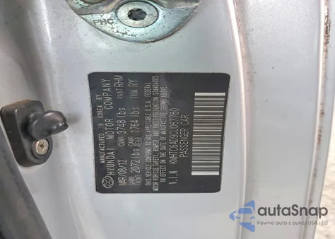 2012 Hyundai Veloster z USA, uszkodzony, nr VIN KMHTC6AD9CU067780